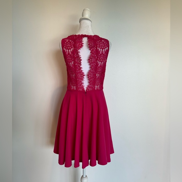 Claudie Pierlot Hot Pink Lace Dress - Size EU 38/US 8 - Picture 2 of 8